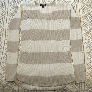 a.n.a XS stripped sweater, cream and beige